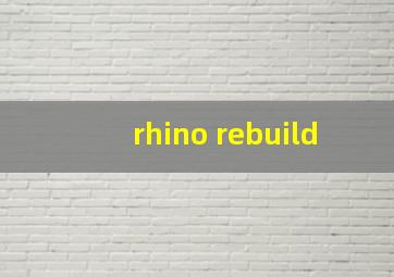 rhino rebuild